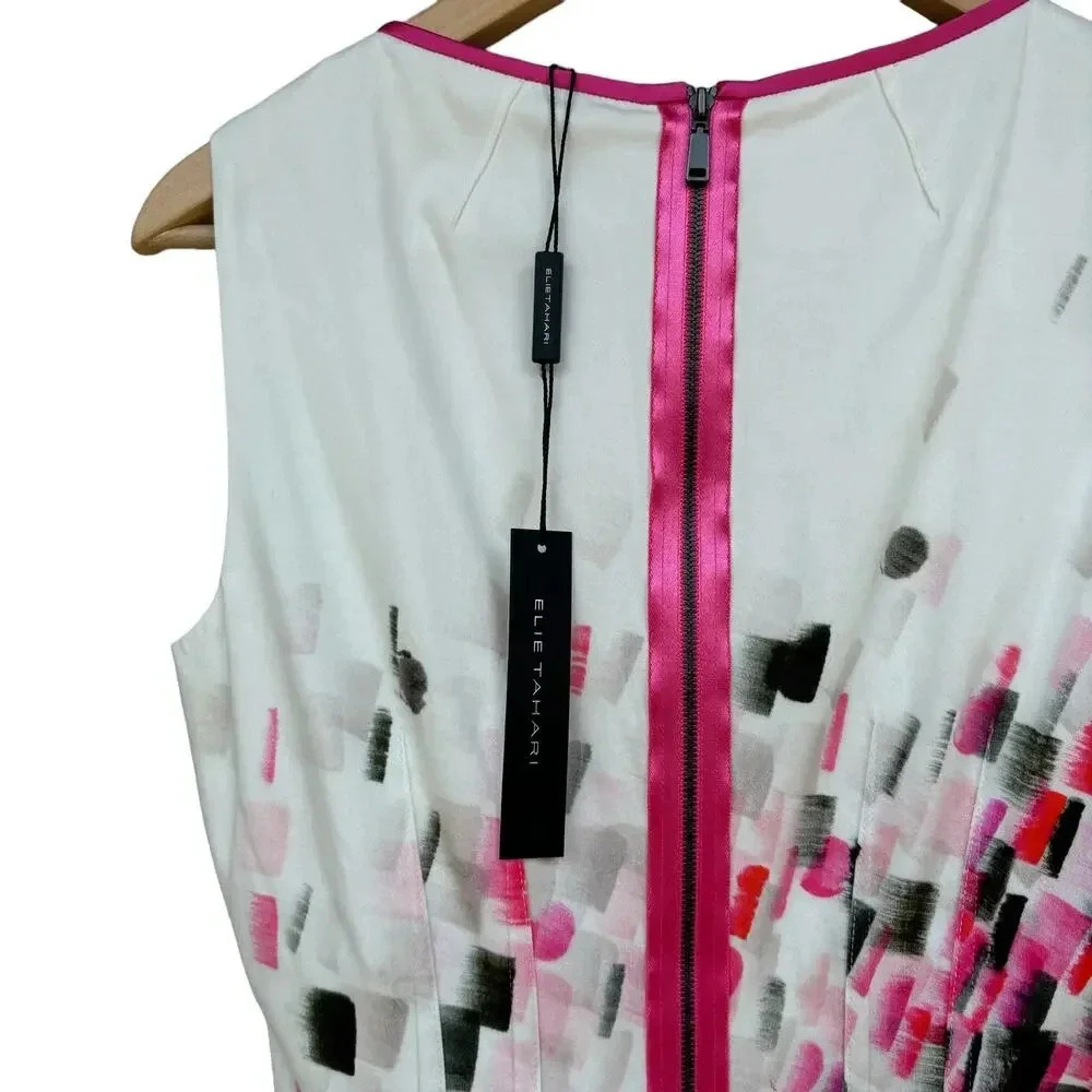 New with Tags Elie Tahari Celebration Emory Sheath Dress Size 4 - Picture 6 of 13